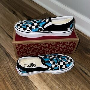 vans Butterfly checkered slip on shoes